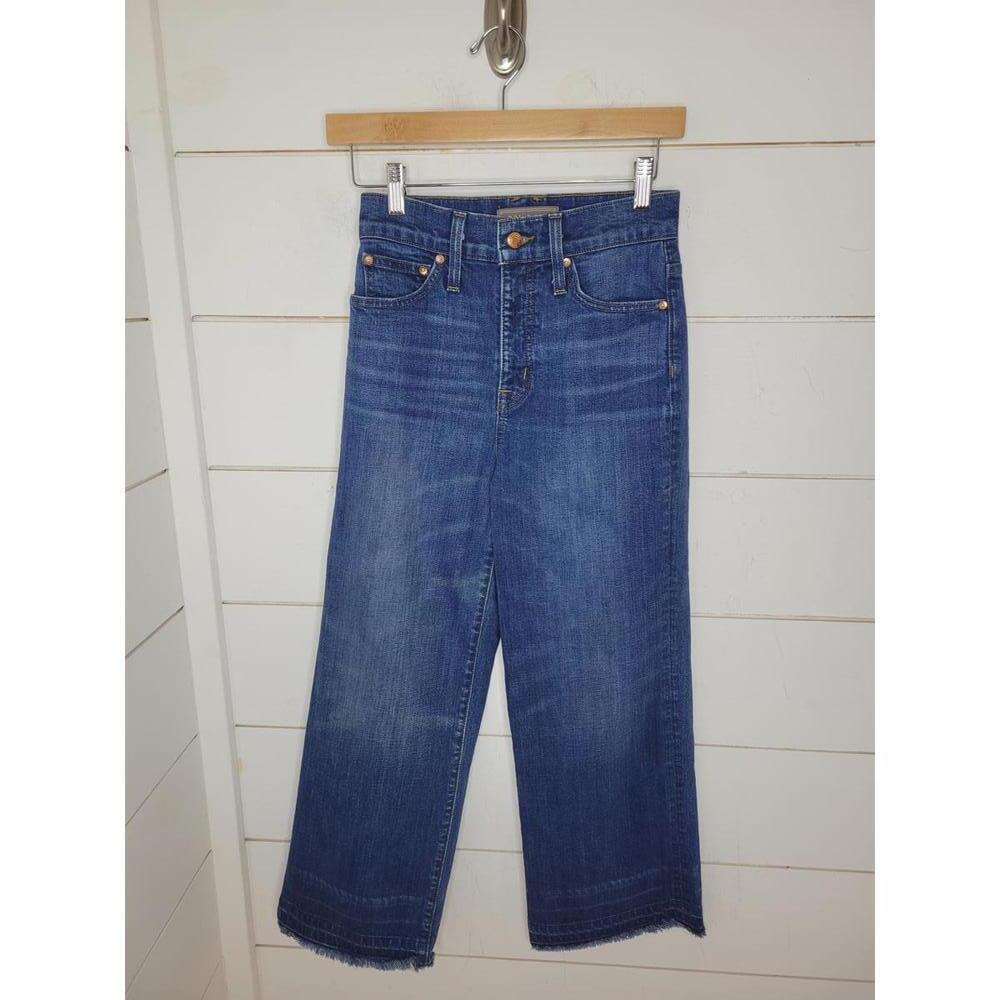 Point Sur Denim size 25 blue wide leg crop jeans